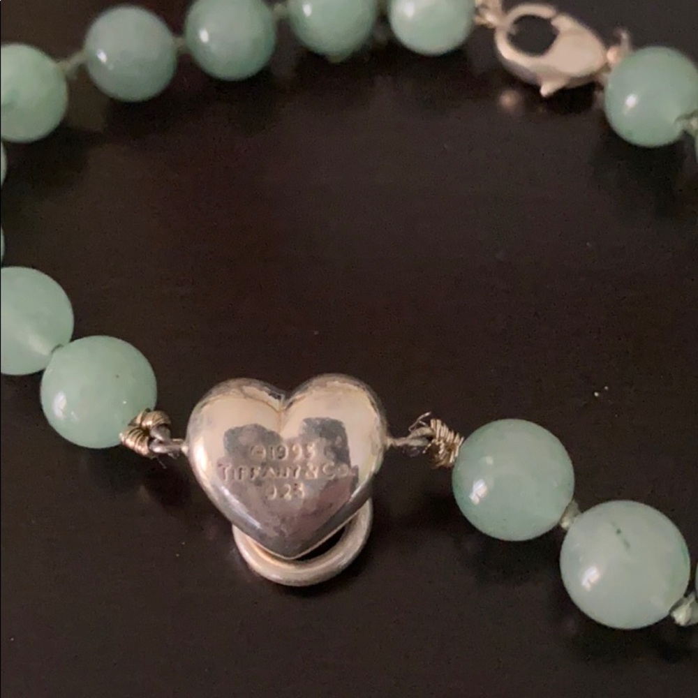 Tiffany & Co silver and green stone bracelet - Picture 3 of 6